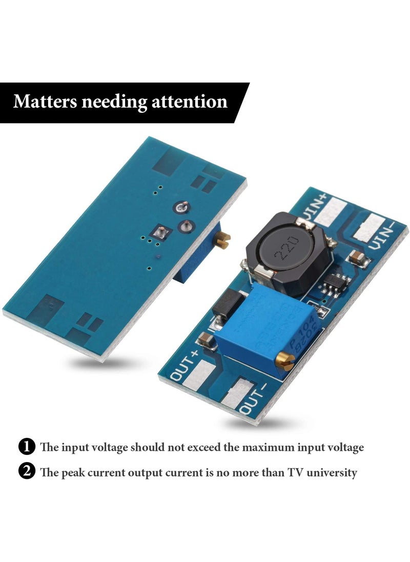 Frienda 10 Pieces DCDC Boost Converter 2A Adjustable Module Voltage Regulator Board Input Voltage 2 Volt24 Volt to 5 Volt28 Volt Output Voltage Without USB Connector  - Image 5