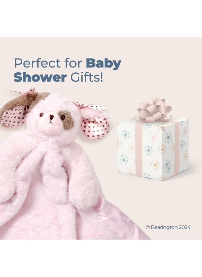 بيرنجتون كوليكشون بطانية أمان كبيرة الحجم من Bearington Baby Wiggles Cuddle Me Sleeper، وردية اللون، مقاس 28.5 × 28.5 بوصة  - Image 5