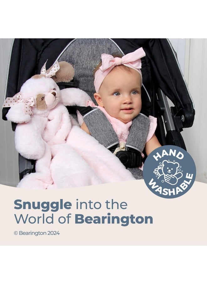بيرنجتون كوليكشون بطانية أمان كبيرة الحجم من Bearington Baby Wiggles Cuddle Me Sleeper، وردية اللون، مقاس 28.5 × 28.5 بوصة  - Image 3