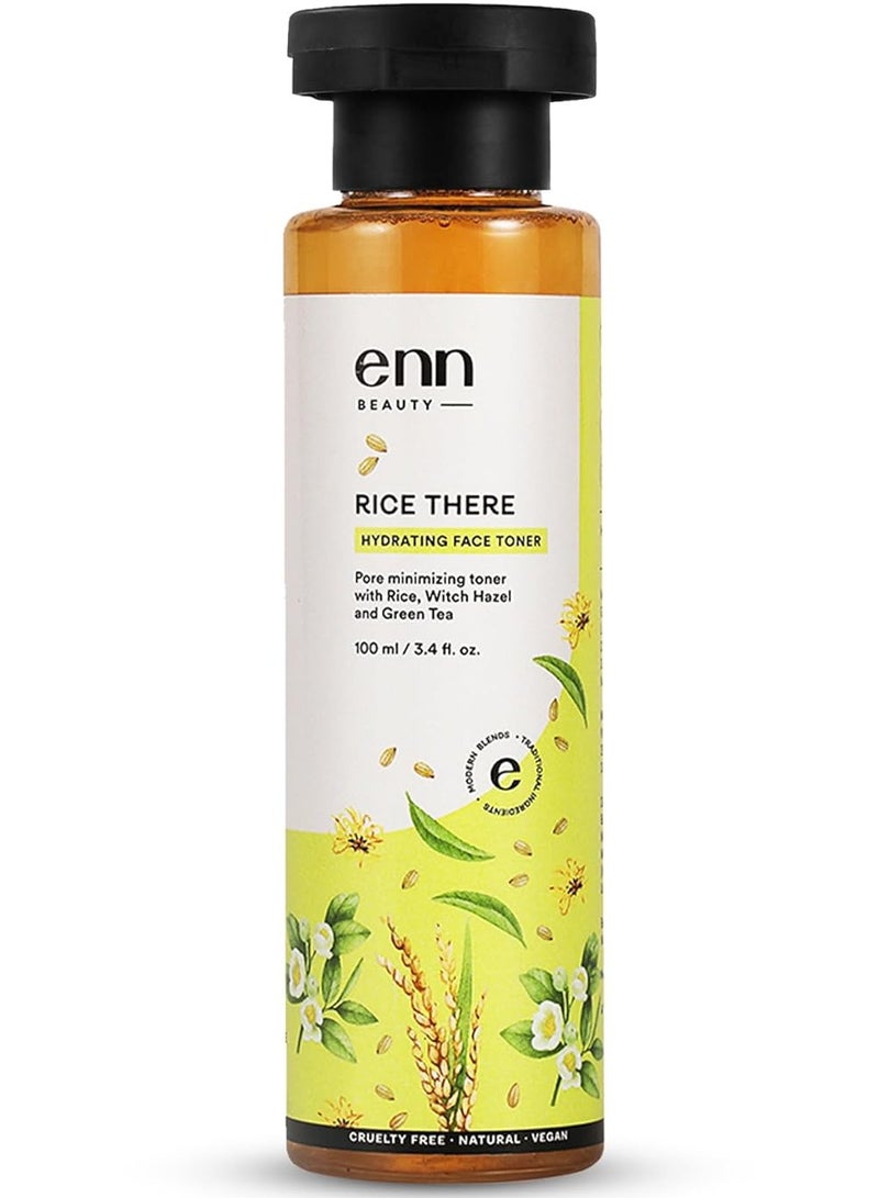 ENN Rice There Pore Minimizing Face Toner Oil Control With Rice And Witch Hazel Extract Tightens Pores Removes Impurities And Soothes Skin Natural For Men and Women (100 Millilitre) - Image 1