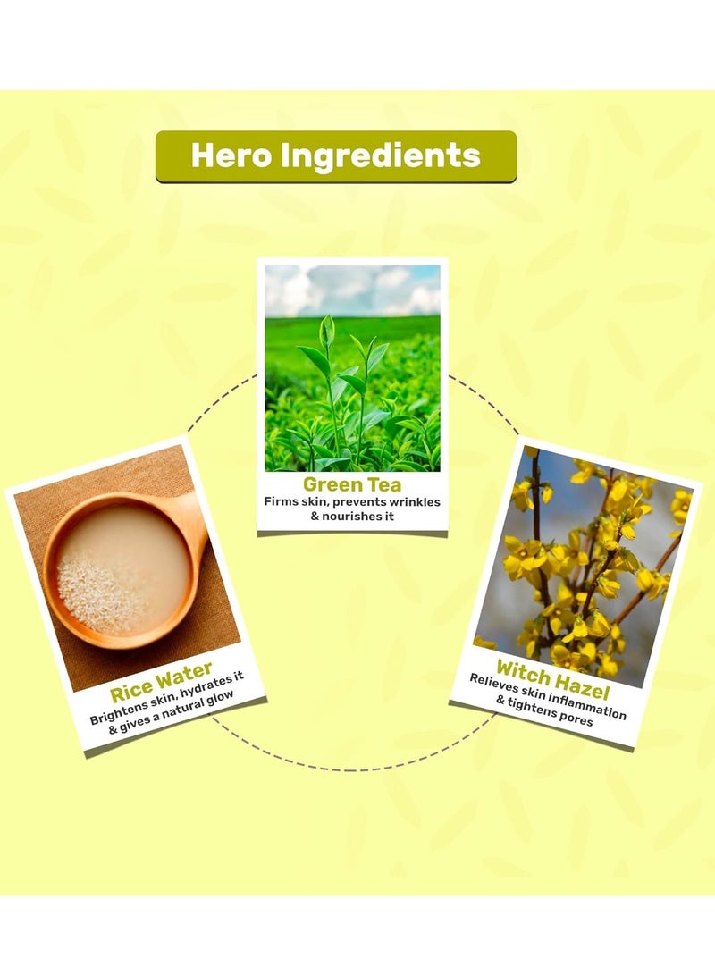 ENN Rice There Pore Minimizing Face Toner Oil Control With Rice And Witch Hazel Extract Tightens Pores Removes Impurities And Soothes Skin Natural For Men and Women (100 Millilitre) - Image 3