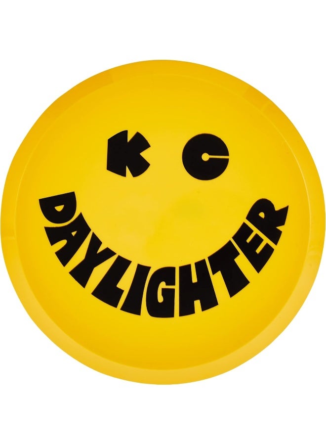 KC KC HiLiTES 5202 6" Round Yellow Plastic Light Cover w/Black KC Daylighter Logo - Single Cover  - Image 1