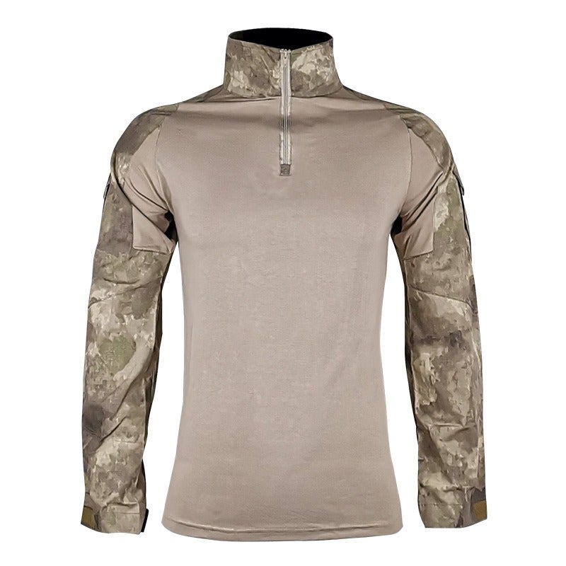 PFZL Outdoor Tactical Frog Suit Long Sleeve Spring Cycling Training Shirt Stretch T-Shirt Top for Boys - Image 1