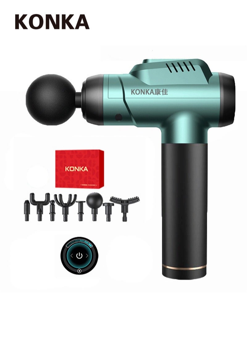 KONKA Konka Fascia Gun Muscle Relaxation Massager Exercise Neck Mask Gun Electric Impact Home Fitness Equipment Fascia Grab 6 Levels+8 Heads+Storage Bag - Image 1