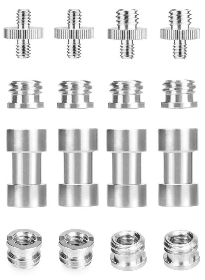 NajmStyle Camera Screw 1/4 to 3/8 Adapter Thread Adapter Set Camera Spigot Convert Mounting Screws Tripod Screw Compatible for Magic Arm Crab Clamp Ball Head Monopod Light Stand Quick Release Plate - Image 1