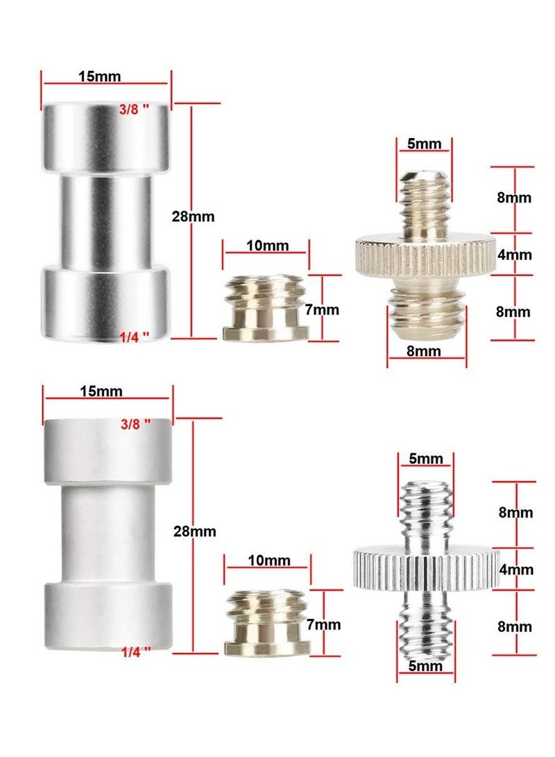 NajmStyle Camera Screw 1/4 to 3/8 Adapter Thread Adapter Set Camera Spigot Convert Mounting Screws Tripod Screw Compatible for Magic Arm Crab Clamp Ball Head Monopod Light Stand Quick Release Plate - Image 4