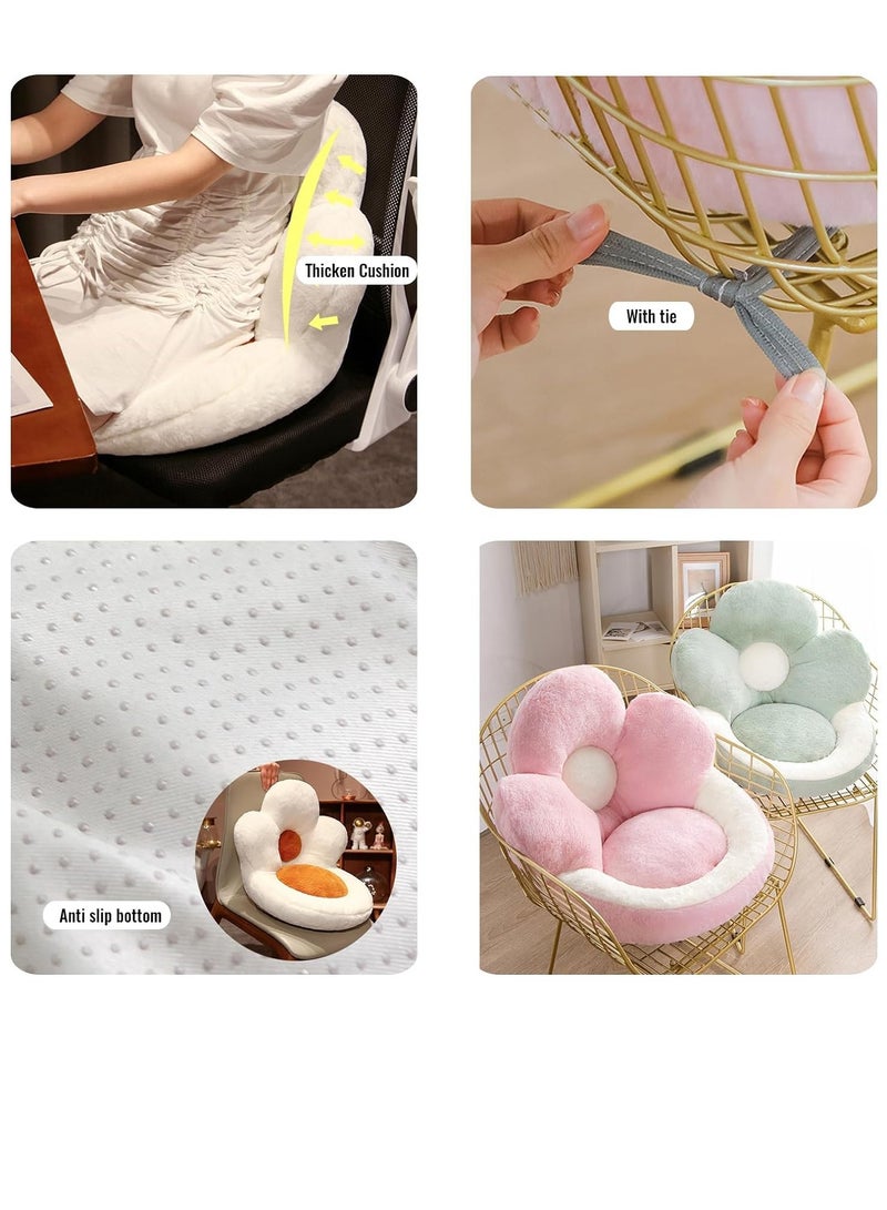 KASTWAVE وسادة كرسي ألعاب مزينة بأزهار لطيفة مع دعم للظهر وأشرطة مضادة للانزلاق، وسادة كرسي كمبيوتر مريحة كاواي لمقعد كرسي اللاعبين، وسادة كرسي أريكة، وسادة مكتب للديكور المنزلي، 23 بوصة، وردي - Image 4