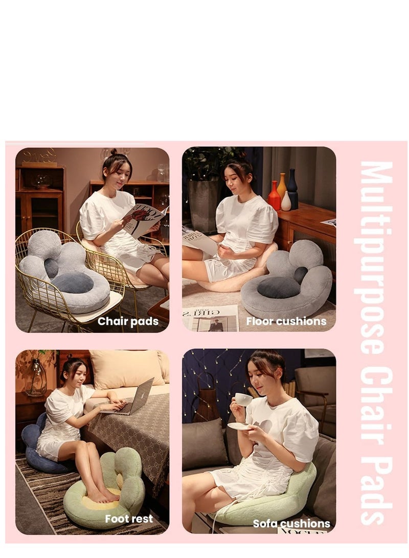KASTWAVE وسادة كرسي ألعاب مزينة بأزهار لطيفة مع دعم للظهر وأشرطة مضادة للانزلاق، وسادة كرسي كمبيوتر مريحة كاواي لمقعد كرسي اللاعبين، وسادة كرسي أريكة، وسادة مكتب للديكور المنزلي، 23 بوصة، وردي - Image 5