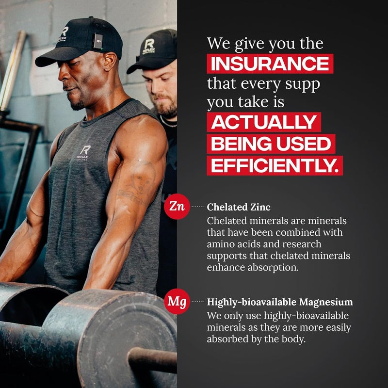 Reflex Nutrition Zinc Matrix Magnesium Zinc Vitamin B6 Boron Copper Supplement Fatigue and Tiredness Supplements Normal Muscle Function Support Metabolism and Immune System 100 Capsules - Image 4