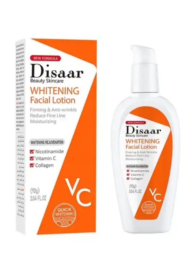 ديسار لوشن تبييض الوجه بفيتامين C ومضاد للتجاعيد وشد البشرة وتقليل الخطوط الدقيقة ومرطب الوجه بالكولاجين 90 جم - Image 1