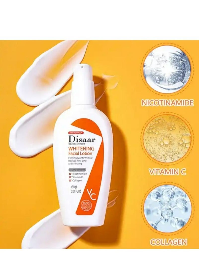ديسار لوشن تبييض الوجه بفيتامين C ومضاد للتجاعيد وشد البشرة وتقليل الخطوط الدقيقة ومرطب الوجه بالكولاجين 90 جم - Image 4