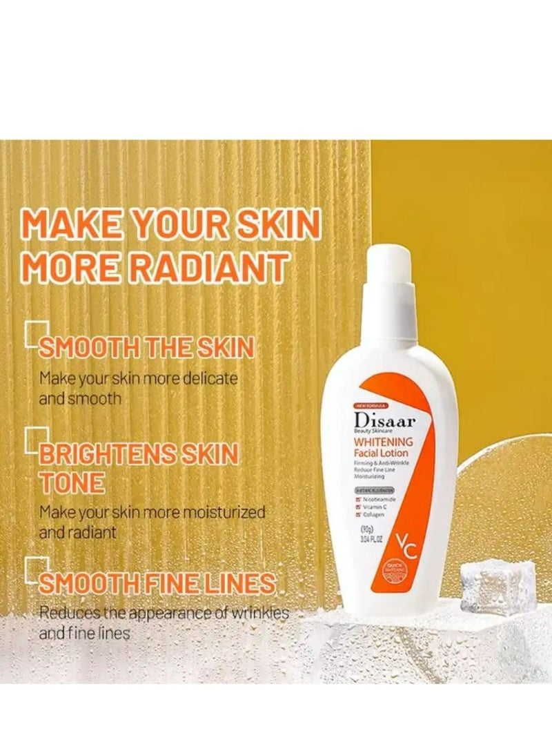 ديسار لوشن تبييض الوجه بفيتامين C ومضاد للتجاعيد وشد البشرة وتقليل الخطوط الدقيقة ومرطب الوجه بالكولاجين 90 جم - Image 5