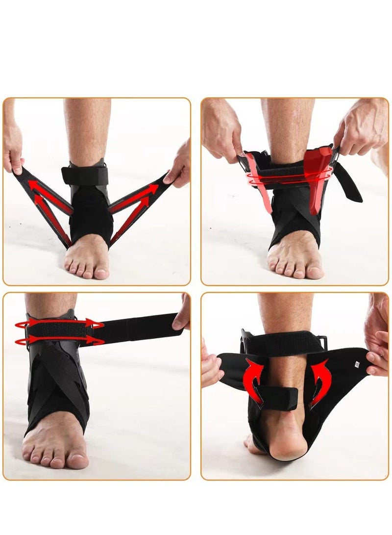 SYOSI 1 Pack Ankle Stabilizer Brace Arch Support for Plantar Fasciitis Relief Foot Heel Pain Sprain Basketball Football X-Large - Image 4