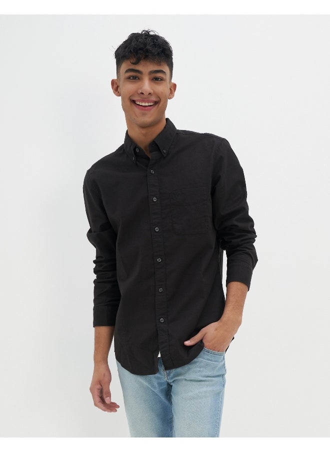 American Eagle AE Slim Fit Flex Oxford Button-Up Shirt  - Image 1