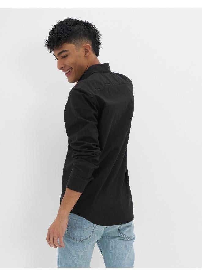 امريكان ايجل قميص أكسفورد بأزرار بقصة ضيقة ومرنة - Image 4