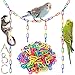Bissap Plastic Chain Links Birds 250pcs Mix Color Rainbow DIY CClips Chains Hooks Swing Climbing Cage Toys for Sugar Glider Rat Parrot Bird Childrens Learning Toy - Image 3