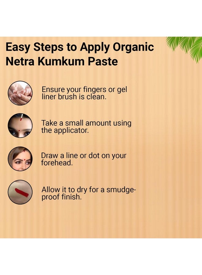 Organic Netra Liquid Sindoor, Kumkum, Waterproof Long Lasting, Smudge Proof Sindoor, Pure And Natural Maroon Colour, Long Lasting, Enriched With Natural And Organic Ingredients -8Ml (Maroon) - Image 3