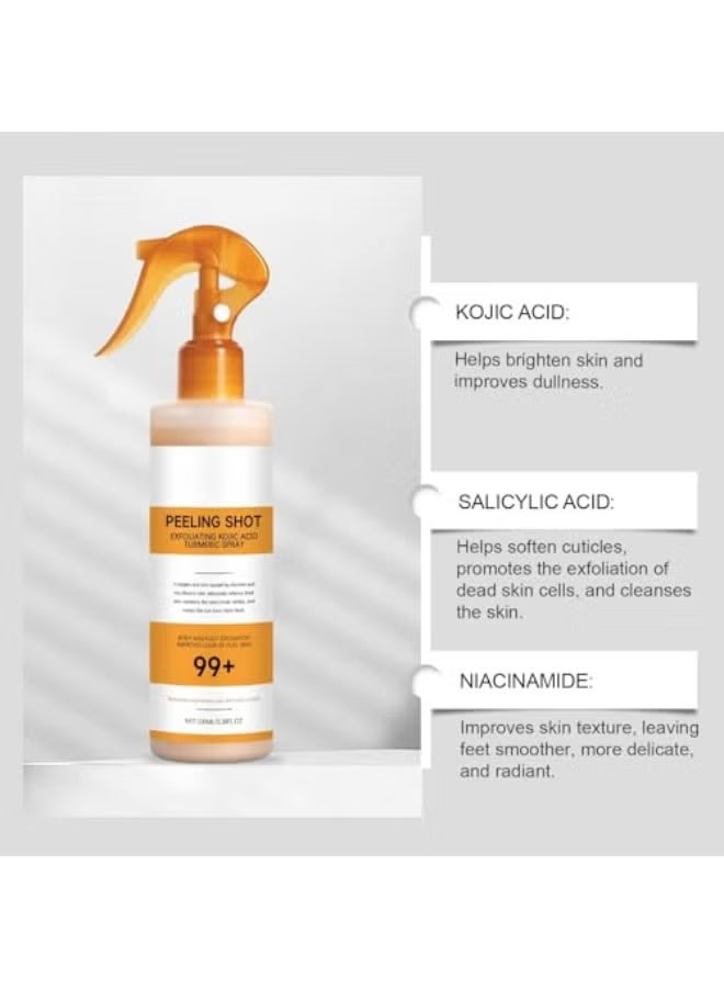  اوساورا رذاذ تقشير مقشر بحمض الكوجيك والكركم من بييل شوت، 100 مل رذاذ بييل شوت للعناية بالكيراتين بحمض الكوجيك والكركم، محلول تقشير مقشر، رذاذ بييل شوت بالكركم، عناية لطيفة بالجسم للحصول على بشرة ناعمة، تقشير وتلميع - Image 4