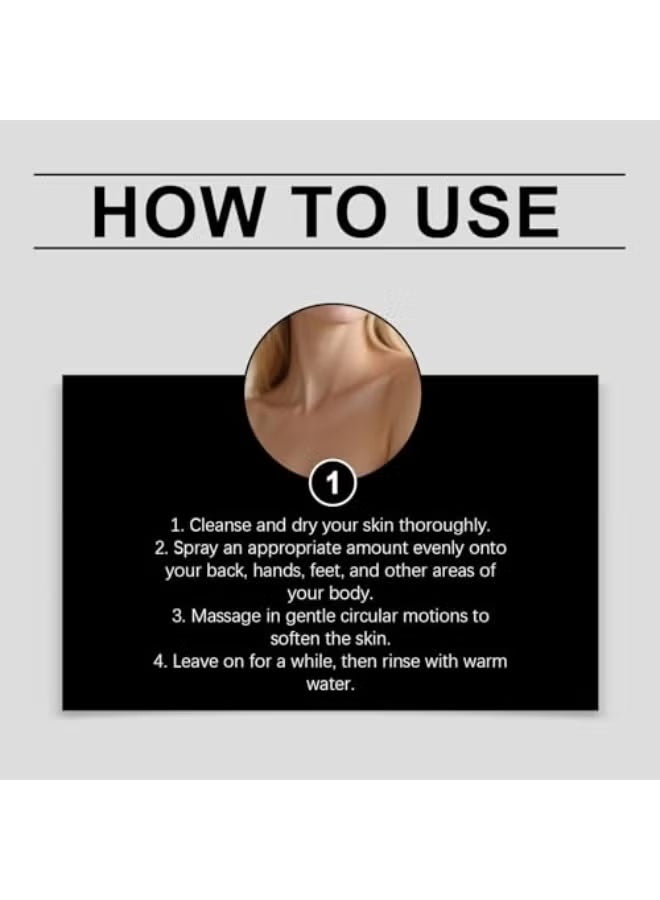  اوساورا رذاذ تقشير مقشر بحمض الكوجيك والكركم من بييل شوت، 100 مل رذاذ بييل شوت للعناية بالكيراتين بحمض الكوجيك والكركم، محلول تقشير مقشر، رذاذ بييل شوت بالكركم، عناية لطيفة بالجسم للحصول على بشرة ناعمة، تقشير وتلميع - Image 5