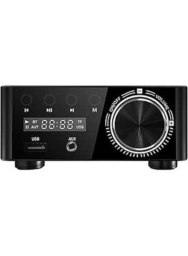 مضخم صوت ستيريو مدمج بقوة 50 واط مع بلوتوث 5.0 ومدخل USB وMicroSD ومدخل Aux لمكبرات صوت سطح المكتب - Image 1