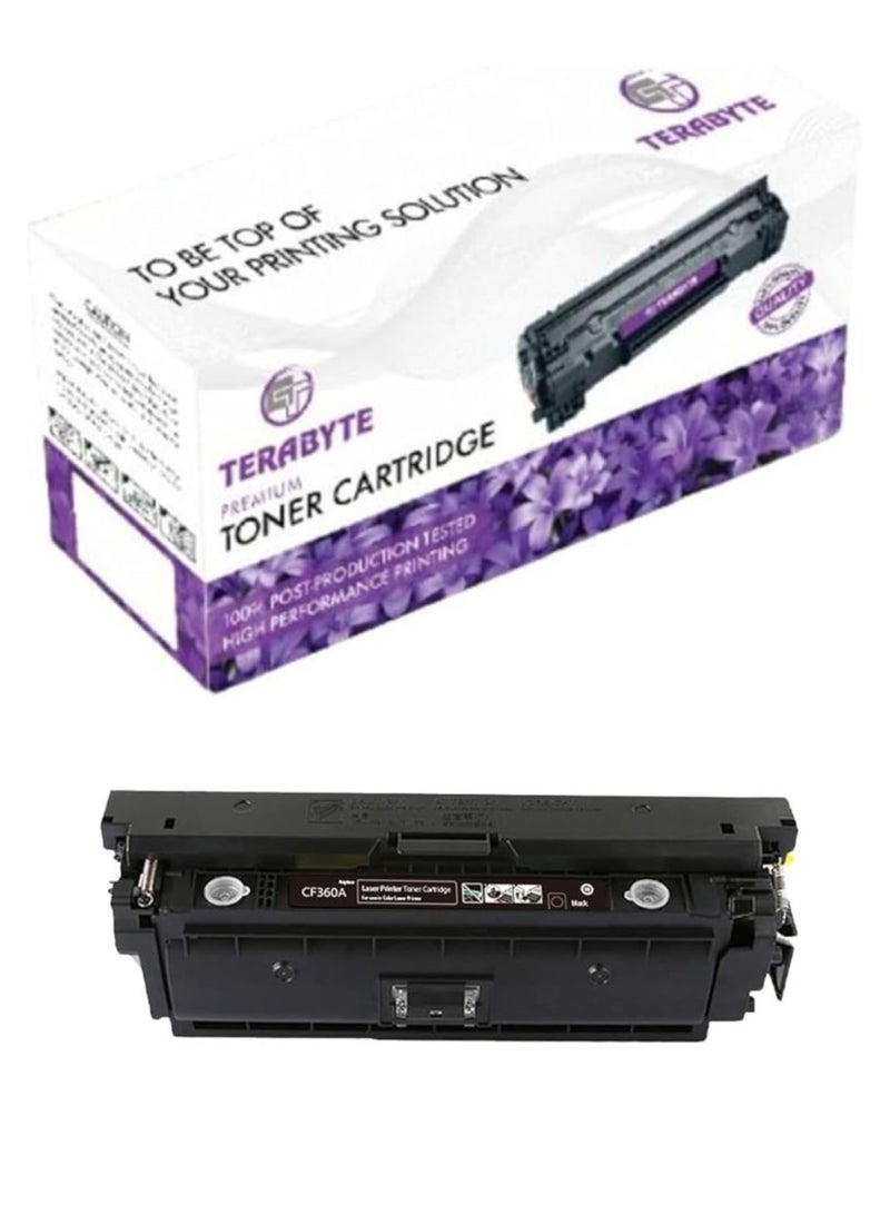 Terabyte 508A Compatible Toner M553 Toner 508A CF362A Toner Cartridge Compatible For Color Laser Jet Enterprise M552 MFP M577f Printer 362A 508 (CF362A (BLACK) - Image 1