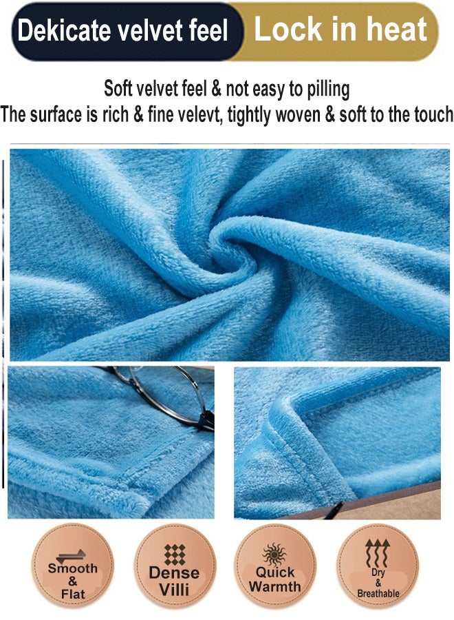 ZCM-HAPPY Plain Velvet Blanket for Air Conditioning and Winter Bliss - Ideal for Home, Travel, and More (200x230cm)  - Image 2