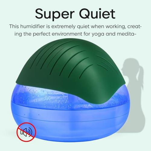 Ssanvi Humidifier Revitalizer Hygiene Portable Room Air Purifier and with Led Lights, Run Time: 16 Hours– Perfect for Living Rooms, Kitchen, Office & Hotels (24 * 24 * 12 cm,Green)-750 Ml - Image 4