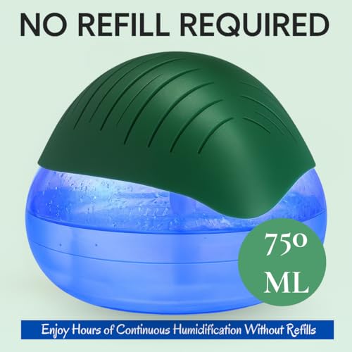 Ssanvi Humidifier Revitalizer Hygiene Portable Room Air Purifier and with Led Lights, Run Time: 16 Hours– Perfect for Living Rooms, Kitchen, Office & Hotels (24 * 24 * 12 cm,Green)-750 Ml - Image 3