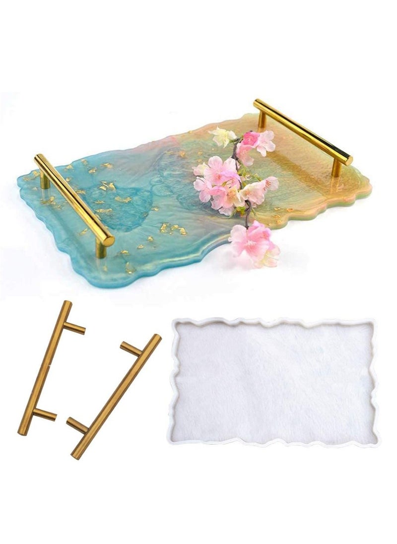 XiuWoo - Irregular Coaster Resin Epoxy Casting DIY Practical Decorative Silicone Casting Mold for Making Coasters Plate Tray - Image 1