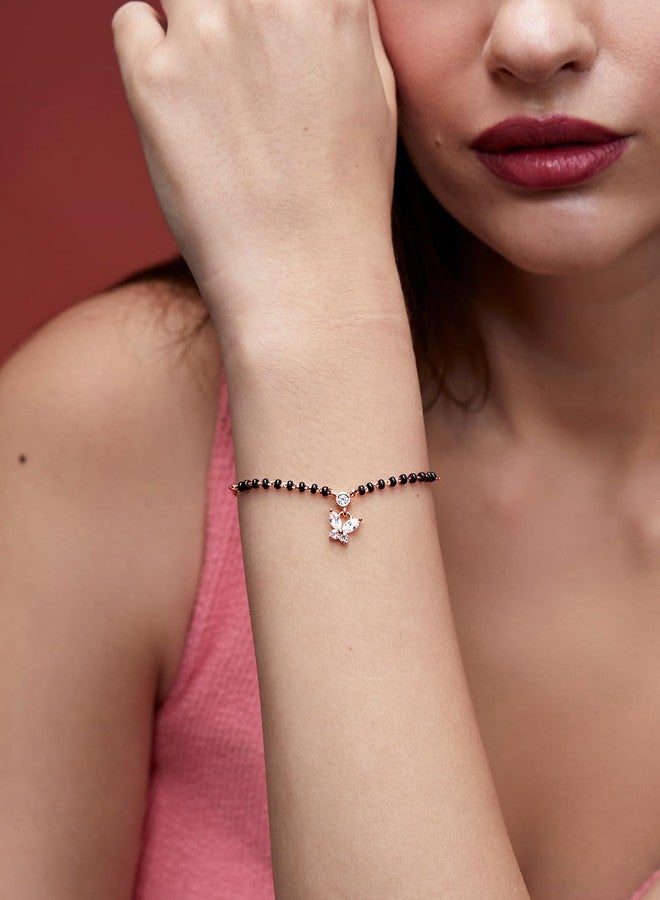 مينوتيا سوار مانجالسوترا أنيق على شكل فراشة من مينوتيا، هدية مثالية للنساء والفتيات | أساور أنيقة فاخرة للنساء | هدايا للنساء والفتيات - Image 4