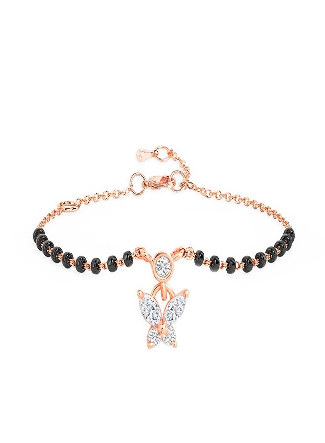 مينوتيا سوار مانجالسوترا أنيق على شكل فراشة من مينوتيا، هدية مثالية للنساء والفتيات | أساور أنيقة فاخرة للنساء | هدايا للنساء والفتيات - Image 1