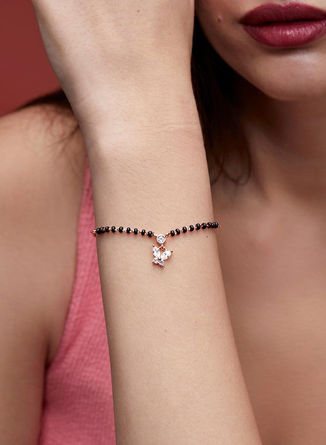 مينوتيا سوار مانجالسوترا أنيق على شكل فراشة من مينوتيا، هدية مثالية للنساء والفتيات | أساور أنيقة فاخرة للنساء | هدايا للنساء والفتيات - Image 3