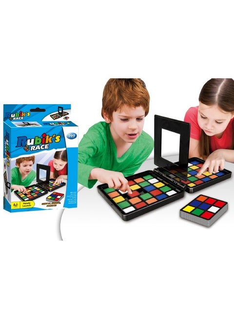 Rubik’s Race Game, Classic Fast-Paced Puzzle Strategy Sequence Two Player Board Slide and Match Brain-Teaser 2-Player Fun Speed Game for Kids Adults, 23.5X15X4.8CM