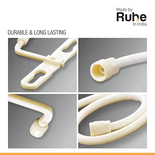 Ruhe® PTMT Jet Hands-Free Spray | PTMT Toilet Bidet Or Jet Hands-Free Spray Flat Nozzle, 1 Meter Heavy PVC Hose (Set of 2) - Image 4