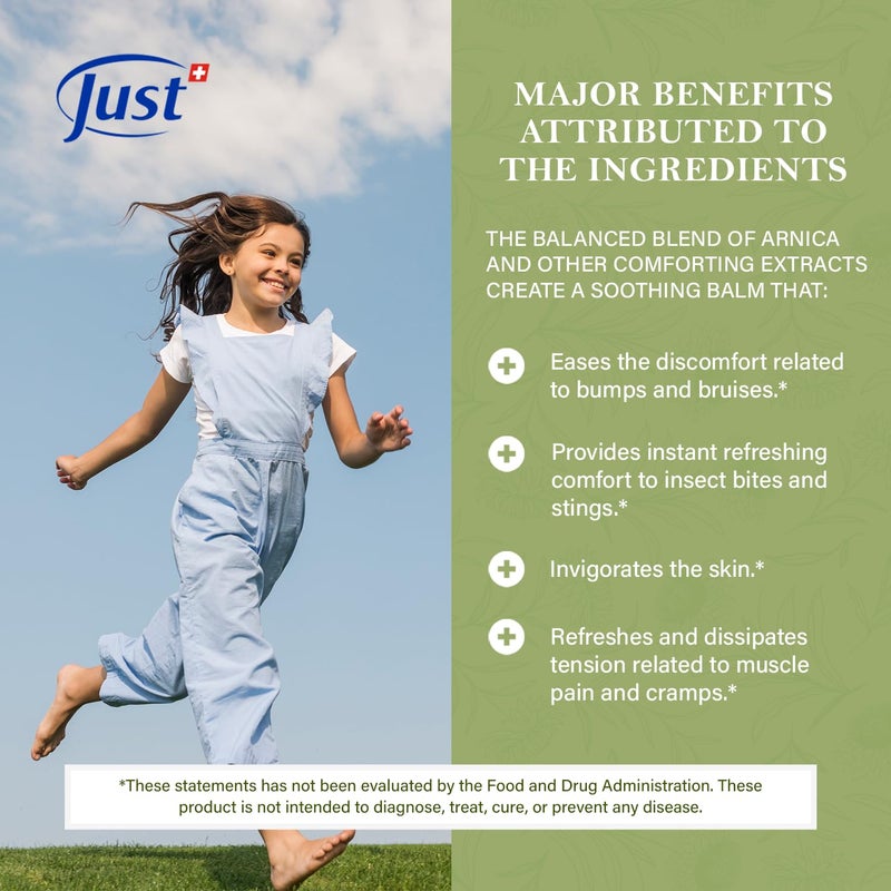 SwissJust Arnica Body Lotion Balm 290ml Alternative PreWork Out Balm Soothes Joint Pain Muscle Cramps Refreshing Balm For Bruises Itches Arnica Body Balm by Swiss Just - Image 3