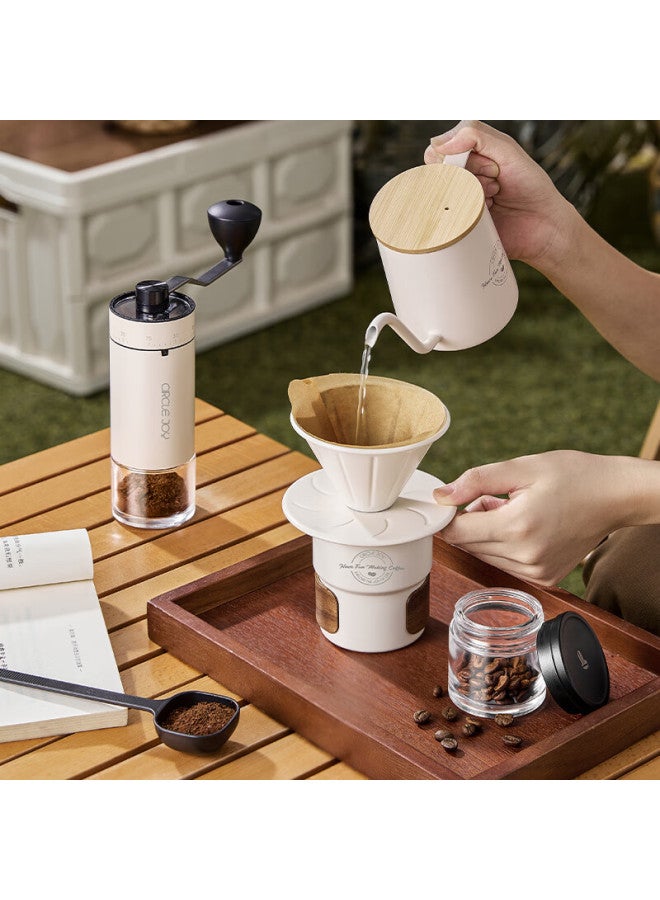 CircleJoy Circle Joy Pour-over Coffee Maker Set With Hand-cranked Coffee Grinder, Outdoor Camping Portable Storage Coffee Machine - Image 1