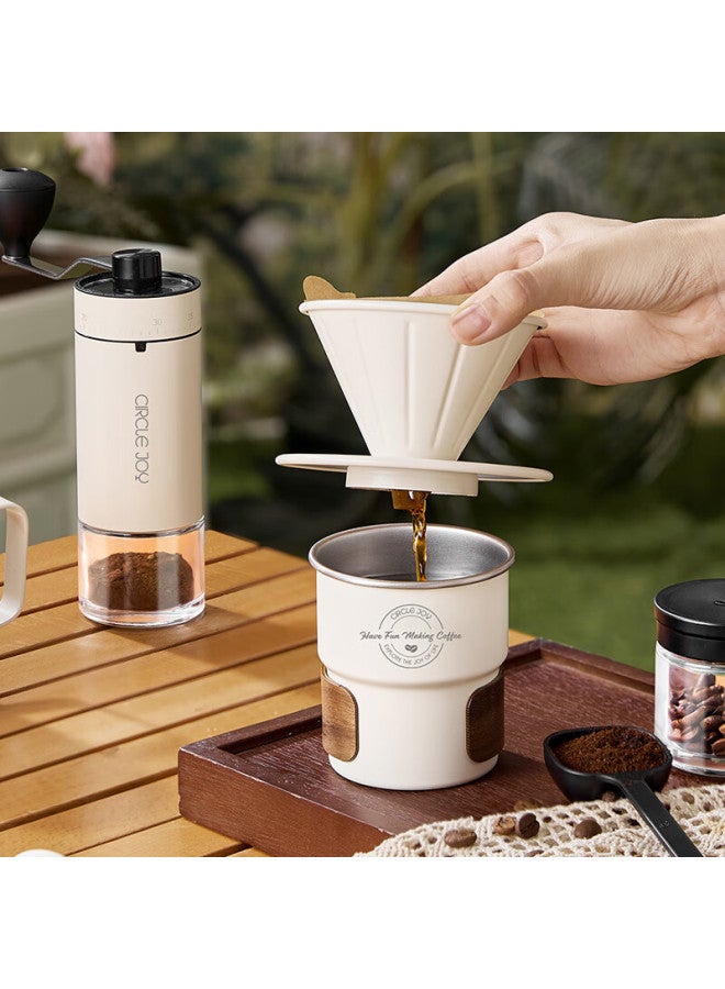 CircleJoy Circle Joy Pour-over Coffee Maker Set With Hand-cranked Coffee Grinder, Outdoor Camping Portable Storage Coffee Machine - Image 4