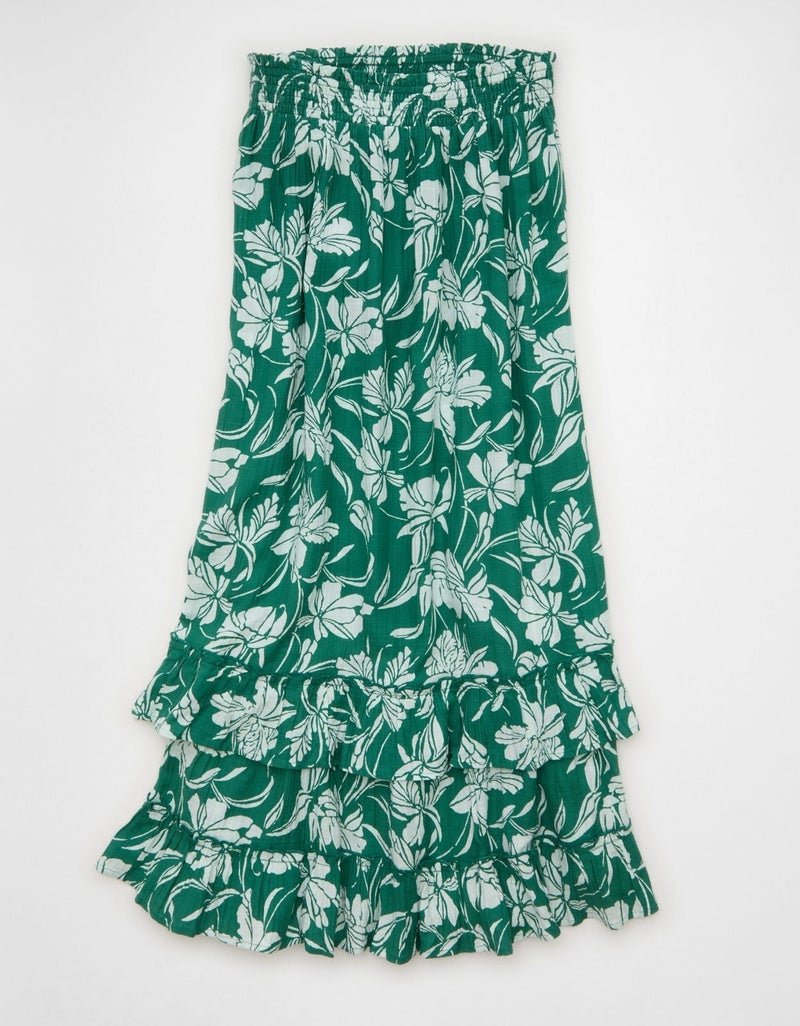 American Eagle AE Mid-Rise Tiered Ruffle Maxi Skirt - Image 3