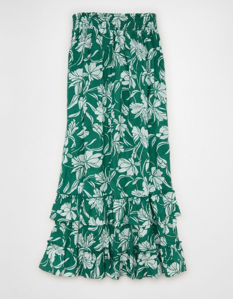 American Eagle AE Mid-Rise Tiered Ruffle Maxi Skirt - Image 4