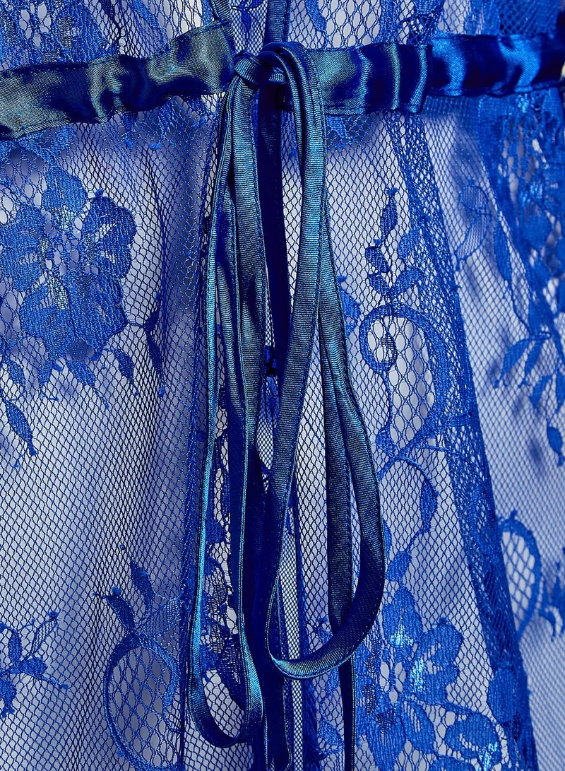Nayomi Mesh Detail Robe