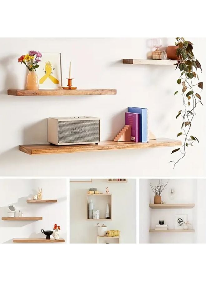 2pcs 3 Inches Small Concealed Shelf Brackets Unseen Wooden Supports Wall Mounted Hangers - Image 3