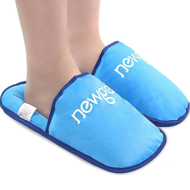 NEWGO صنادل جيل الثلج NEWGO حزمة ثلج لعلاج القدم البارد مؤهلة لـ FSA HSA حزمة ثلج تبريد للصنادل للقدمين الساخنتين التهاب اللفافة الأخمصية اعتلال الأعصاب القدم المتعبة بعد جراحة القدم التورم 2 حزمة