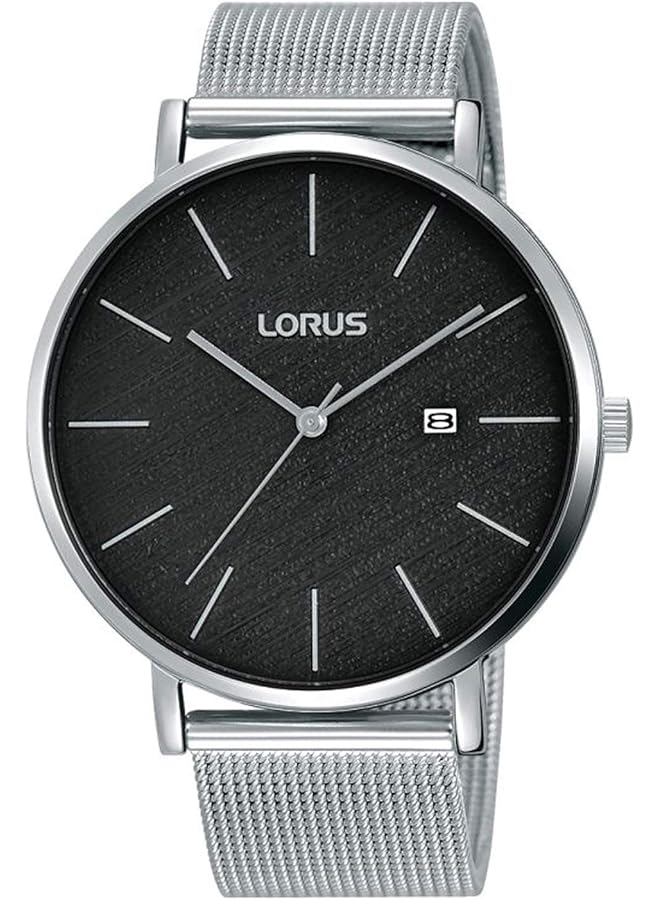 لوراس ساعة كوارتز تناظرية كلاسيكية للرجال بسوار من الفولاذ المقاوم للصدأ Rh901Lx8