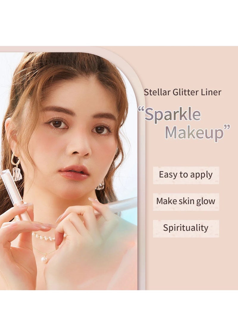 MilleFee MilleFée Stellar Glitter Liner Glitter Moisturizing Eyeliner Teardrop Bag 1.5g- 05 Starry Sky - Image 3