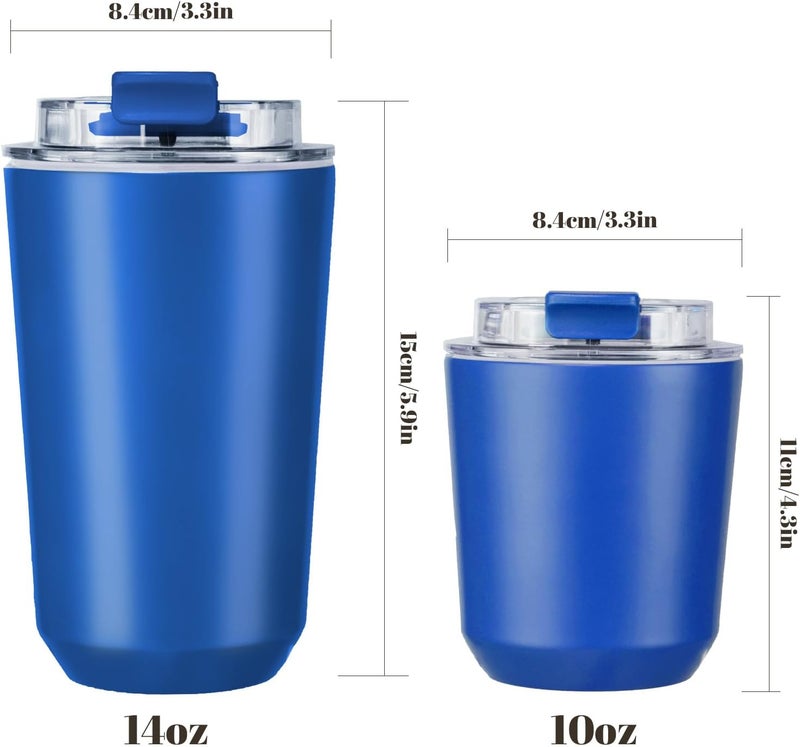 Puraville 14 oz Insulated Travel Coffee Mug - Klein Blue - Image 2