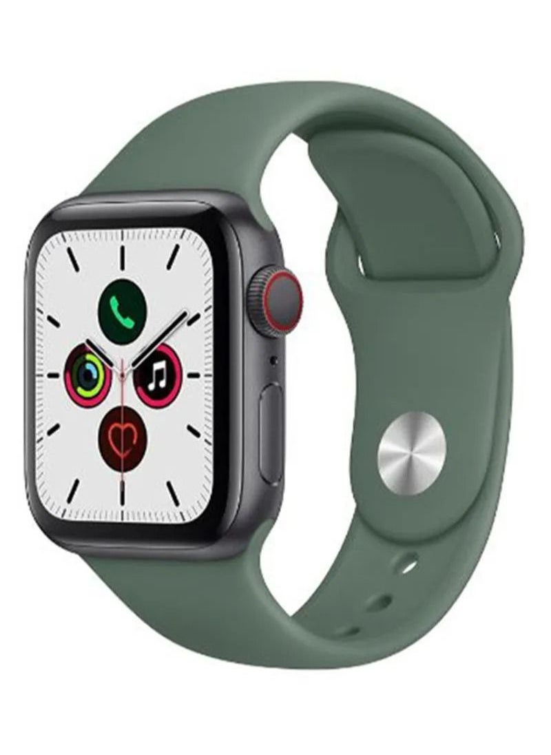 TWEGGON - Apple Watch Strap/Band Compatible With Compatible with 42mm(Series 10)/41mm/40mm/38mm Silicone Strap for Apple watch All Series Green - Image 1