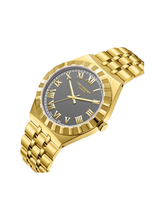 لي كوبر LEE COOPER LC08060.160 Men Analog Display Watch & Metal Strap Gold