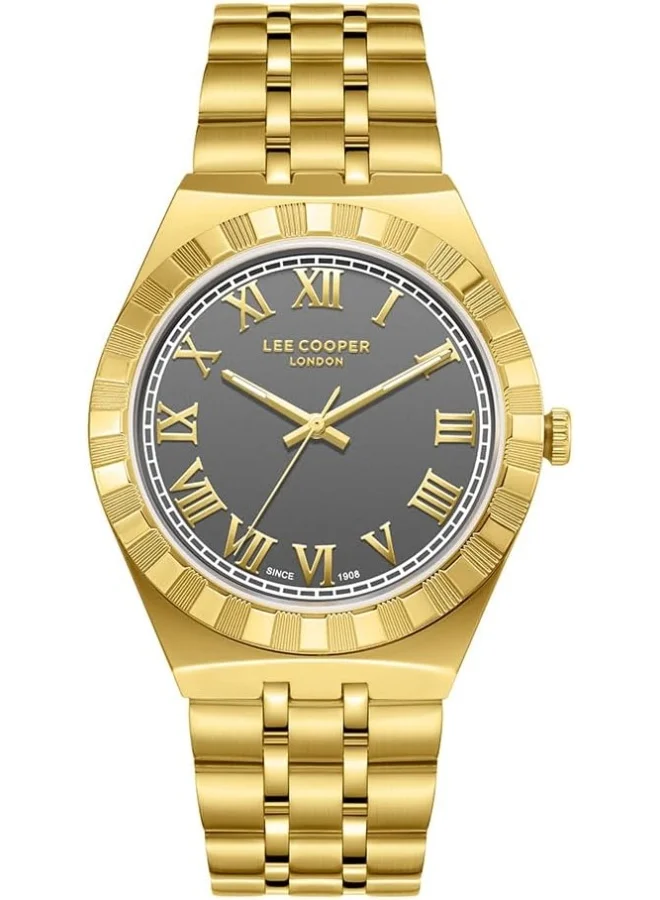 لي كوبر LEE COOPER LC08060.160 Men Analog Display Watch & Metal Strap Gold