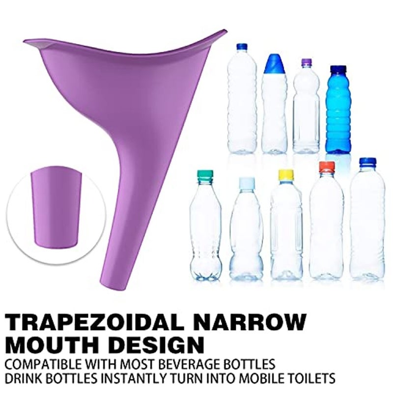 ALKAYAN Female Urination Device Reusable Silicone Women Pee Funnel Allows Women to Pee Standing Up for Camping, Outdoor, Travel（2 Pack） - Image 5