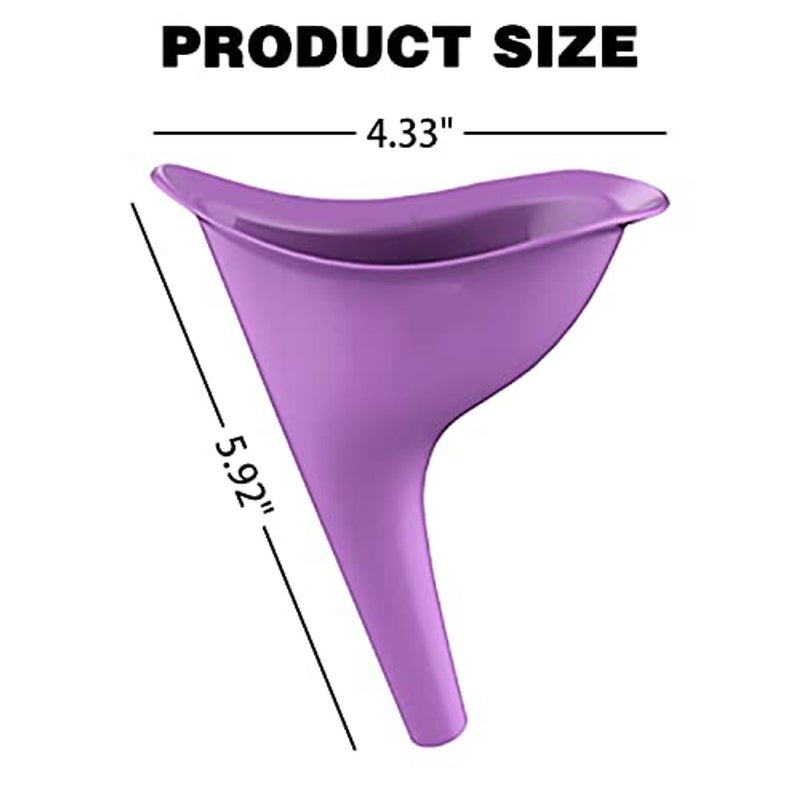 ALKAYAN Female Urination Device Reusable Silicone Women Pee Funnel Allows Women to Pee Standing Up for Camping, Outdoor, Travel（2 Pack） - Image 4